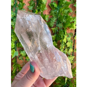 1.32 Lb Clear Quartz Crystal Point with Golden Rutile inclusions. You get this piece!