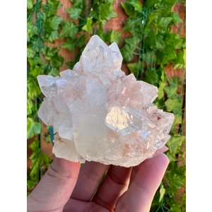 9.19 oz. AA Grade Apophyllite Clear Crystal Cluster Stalactite with Stilbite from Jalgaon India. You