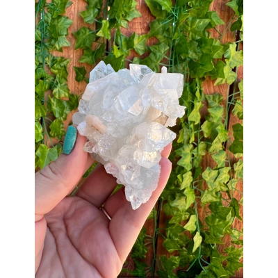4.74 oz. AA Grade Clear Apophyllite Crystal Cluster from Jalgaon India. You get this piece! ZA2