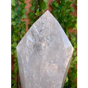 1.88 Lb. Clear Quartz Crystal Point. 6.4 Inch Clear Polished Quartz Crystal Point. You get this piec