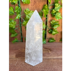1.88 Lb. Clear Quartz Crystal Point. 6.4 Inch Clear Polished Quartz Crystal Point. You get this piec
