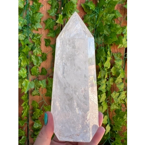 1.71 Lb. Clear Quartz Crystal Point. Large Polished Clear Quartz Crystal Point. You get this piece!