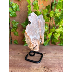 2.61 Lb Pink Amethyst Crystal Wings on Metal Stand. Large Pink Amethyst Slices. You get this piece!