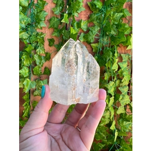 9.74 oz Clear Cathedral Quartz Crystal Points Cluster with Etching. You get this piece!