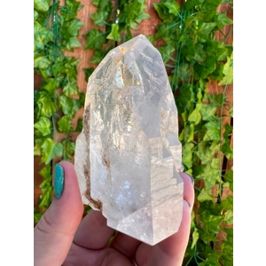 9.74 oz Clear Cathedral Quartz Crystal Points Cluster with Etching. You get this piece!