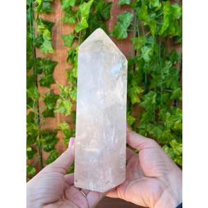 5.54 Lb. Large Polished Quartz Crystal Point. 8.75 Inch Dow Quartz Point. You get this piece!