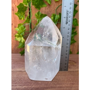 3.95 Lb. Clear Quartz Crystal Point. 6 Inch Tall Polished Quartz Point. You get this piece!