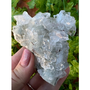 5.73 oz. AA Apophyllite Crystal Cluster with Stilbite from Jalgaon India. ZA9. You get this piece!