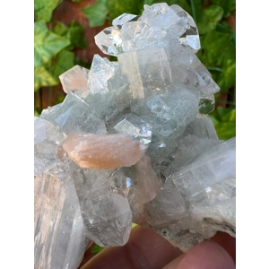 5.73 oz. AA Apophyllite Crystal Cluster with Stilbite from Jalgaon India. ZA9. You get this piece!