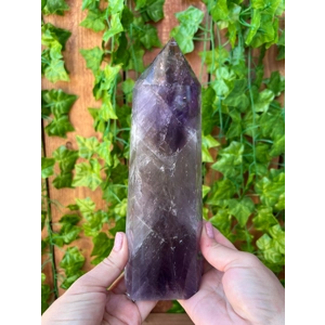 2.68 Lb. Amethyst Quartz Point with Clear Quartz and Smoky Quartz with Phantoms. You get this piece!