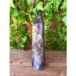 2.68 Lb. Amethyst Quartz Point with Clear Quartz and Smoky Quartz with Phantoms. You get this piece!