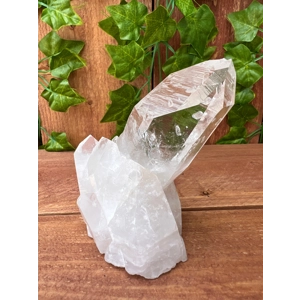12.5 oz. Arkansas Quartz Crystal Cluster. Natural Water Clear Quartz Point from Arkansas. You get th