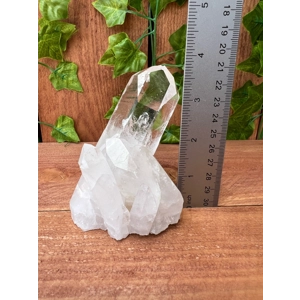 12.5 oz. Arkansas Quartz Crystal Cluster. Natural Water Clear Quartz Point from Arkansas. You get th