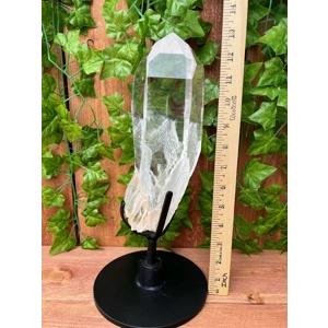 7.13 Lb. Super Clear Quartz Point With Phantoms and Removable Metal Stand. You get this piece!
