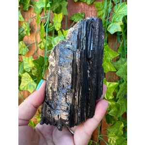 14.54 oz. Natural Raw Black Tourmaline with Mica. Schorl Crystal. Protection Crystal. You get this p