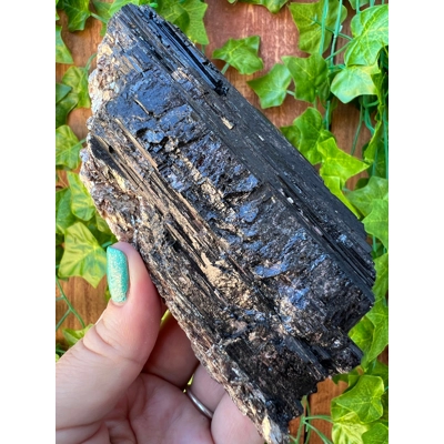 14.54 oz. Natural Raw Black Tourmaline with Mica. Schorl Crystal. Protection Crystal. You get this p