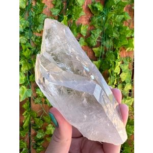 1.11 Lb Clear Quartz Twin Crystal Points with Etching. You get this piece!