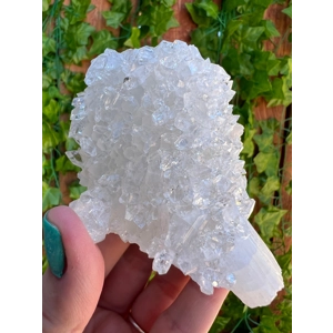 8.42 oz. AA Apophyllite Crystal Cluster with Stilbite from Jalgaon India. ZA18. You get this piece!