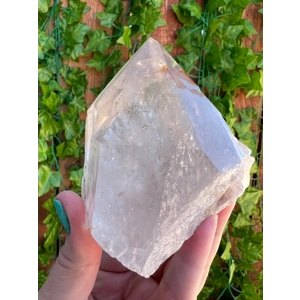 1.14 Lb Clear Quartz Crystal Point with Etching and Inclusions. Record Keeper Quartz. Alligator Quar