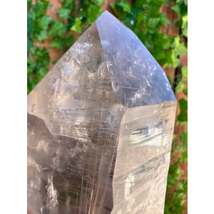 1.32 Lb Clear Quartz Crystal Point with Golden Rutile inclusions. You get this piece!
