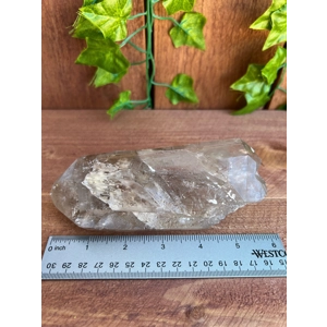 1.32 Lb Clear Quartz Crystal Point with Golden Rutile inclusions. You get this piece!
