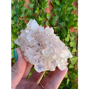 9.19 oz. AA Grade Apophyllite Clear Crystal Cluster Stalactite with Stilbite from Jalgaon India. You