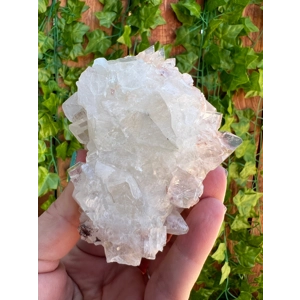 9.19 oz. AA Grade Apophyllite Clear Crystal Cluster Stalactite with Stilbite from Jalgaon India. You