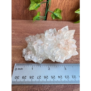 9.19 oz. AA Grade Apophyllite Clear Crystal Cluster Stalactite with Stilbite from Jalgaon India. You
