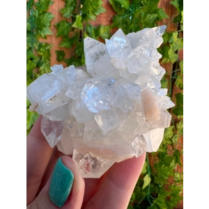 4.74 oz. AA Grade Clear Apophyllite Crystal Cluster from Jalgaon India. You get this piece! ZA2