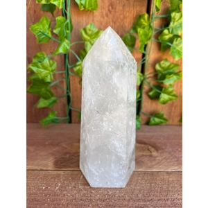 1.88 Lb. Clear Quartz Crystal Point. 6.4 Inch Clear Polished Quartz Crystal Point. You get this piec