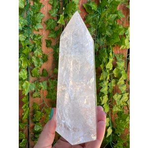 1.71 Lb. Clear Quartz Crystal Point. Large Polished Clear Quartz Crystal Point. You get this piece!