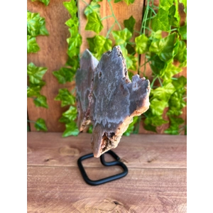 2.61 Lb Pink Amethyst Crystal Wings on Metal Stand. Large Pink Amethyst Slices. You get this piece!