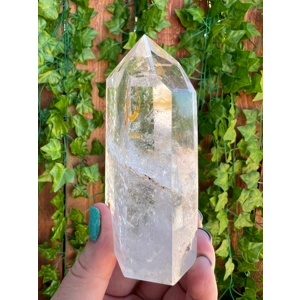 11.32 oz. Clear AA Grade Polished Clear Quartz Crystal Point from Madagascar. You get this piece!