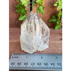 9.74 oz Clear Cathedral Quartz Crystal Points Cluster with Etching. You get this piece!