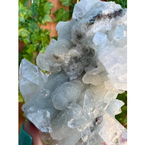 5.5 oz. AA Grade Apophyllite Clear Crystal Cluster Stalactite  from Jalgaon India. ZA17. You get thi