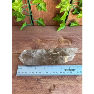1.2 Lb Clear Quartz Crystal Point with Record Keepers. All Natural Clear Quartz Point from Brazil. Y