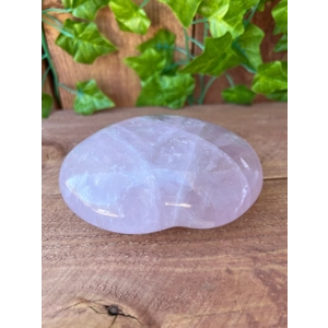1.56 Lb Rose Quartz Heart. 4.5 Inch Polished Rose Quartz Crystal Puffy Heart. You get this piece!