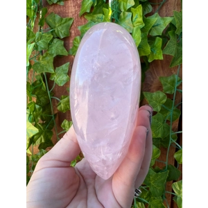 1.56 Lb Rose Quartz Heart. 4.5 Inch Polished Rose Quartz Crystal Puffy Heart. You get this piece!