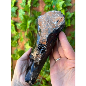 2.64 Lb Large Black Obsidian Crystal. Natural Raw Obsidian.