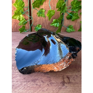 2.64 Lb Large Black Obsidian Crystal. Natural Raw Obsidian.