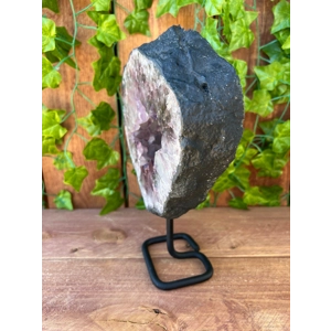 4.36 Lb Polished Amethyst Crystal Portal on Metal Stand. Amethyst Ring. Amethyst Slice. You get this