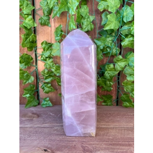 6.46 Lb. Large Rose Quartz Point. 8.8 Inch Tall Polished Rose Quartz Crystal Obelisk. Rose Quartz Ge