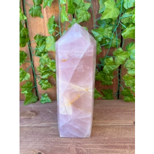 6.46 Lb. Large Rose Quartz Point. 8.8 Inch Tall Polished Rose Quartz Crystal Obelisk. Rose Quartz Ge