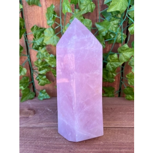 7.73 Lb. Large Rose Quartz Point. 8.75 Inch Tall Polished Rose Quartz Crystal Obelisk. Rose Quartz G