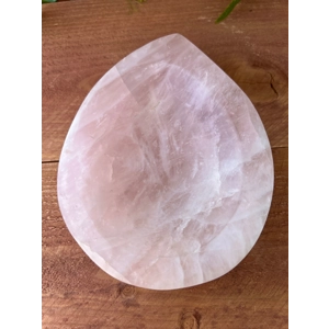 2.12 Lb Large Rose Quartz Dish 5.75 Inch. Polished Rose Quartz Charging Plate. You get this piece!