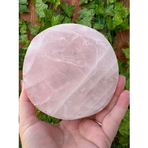 1.83 Lb Large Rose Quartz Dish 4.6 Inch Polished Rose Quartz Charging Plate. You get this piece!
