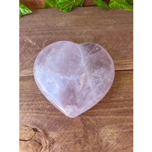 1.56 Lb Rose Quartz Heart. 4.5 Inch Polished Rose Quartz Crystal Puffy Heart. You get this piece!
