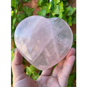 1.56 Lb Rose Quartz Heart. 4.5 Inch Polished Rose Quartz Crystal Puffy Heart. You get this piece!