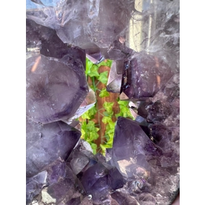 4.69 Lb Polished Amethyst Crystal Portal on Metal Stand. Amethyst Ring. Amethyst Slice. You get this