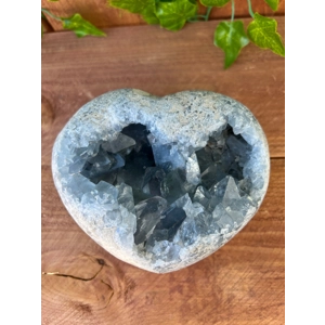 4.64 Lb Blue Celestite Heart Polished Geode Crystal Cluster. You get this piece!